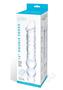Glas Double Ended Glas Dildo With Anal Beads 12in - Clear